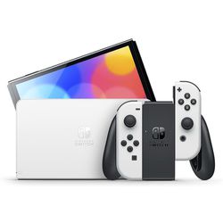 Nintendo Switch (OLED model) with White Joy-Con PACKAGE