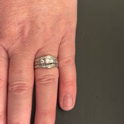 Wedding Band And Engagement Ring 
