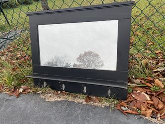 Mirror With Coat Hooks