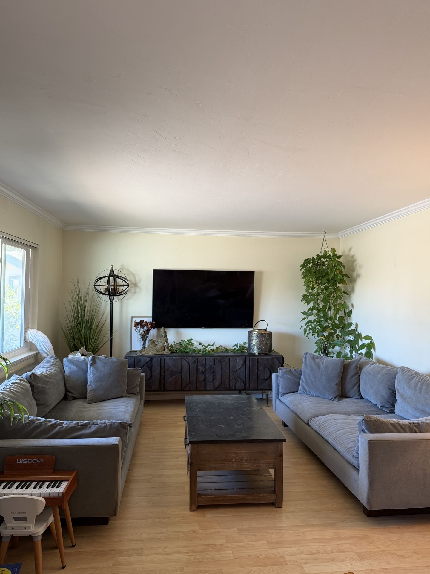 West Elm Custom Made Custom Order Silver Grey Lounging Couches Extra Deep Super Cozy Comfy