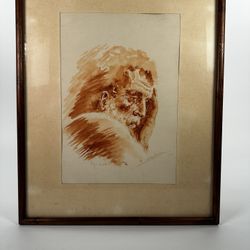 Antique Watercolor Portrait Signs And Frames Leonardo Da Vinci Style Coloring