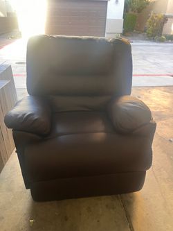 Brown recliner chair