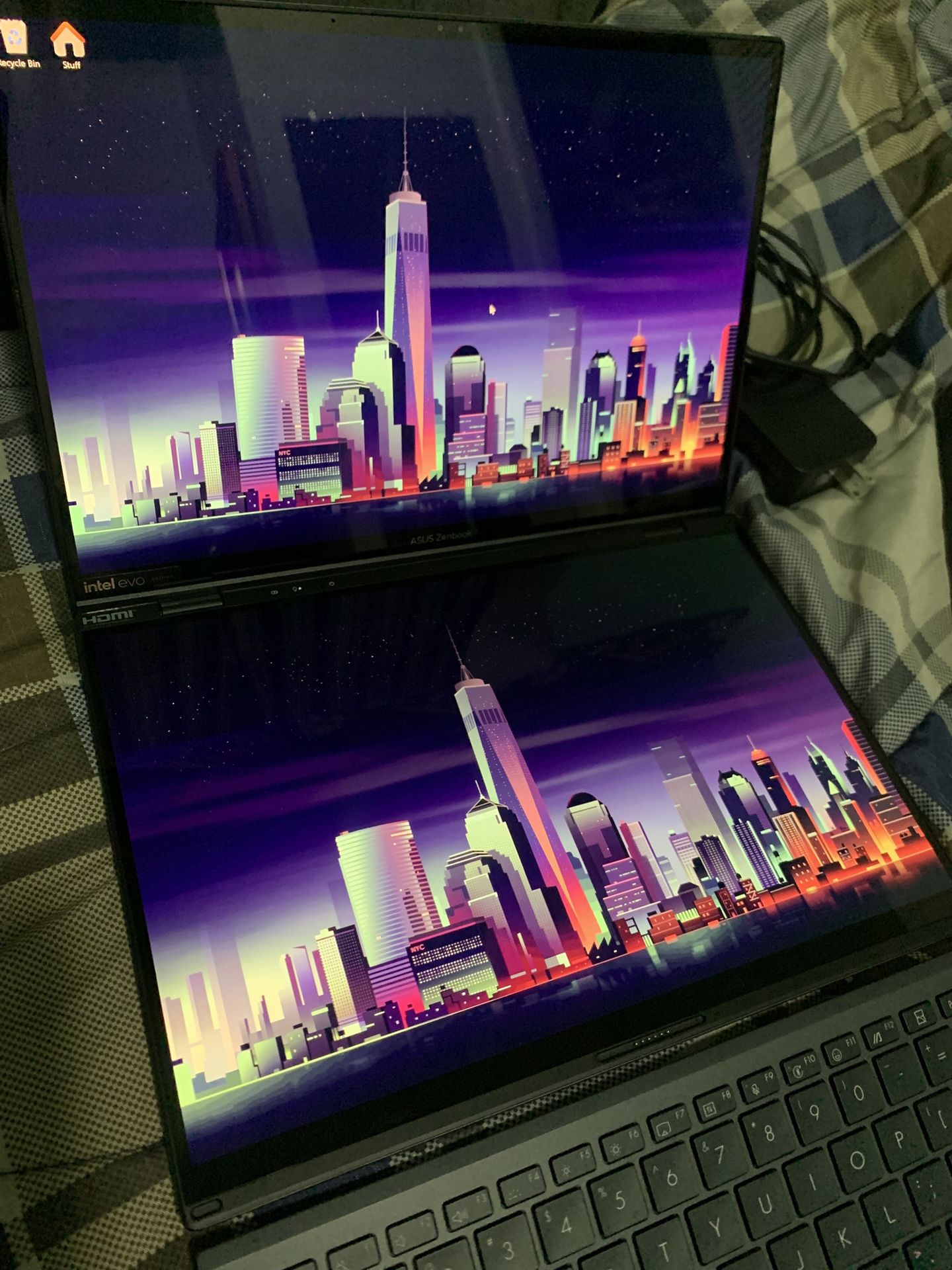 Asus Zenbook Dual Screen Laptop With All Accessories (Backpack, Asus Pen 2.0)