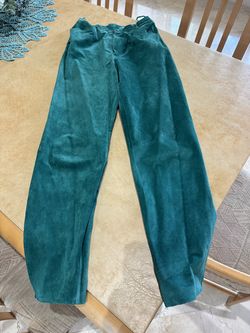 DRAMATIC PRICE DROP: 5-pocket SUEDE PANTS by BATRAPELLE NEW YORK, 10 BUT SMALL, needs slight repair