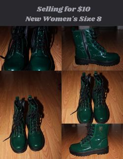 Green women boots