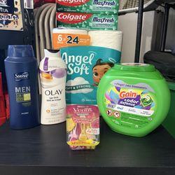 Household bundle: Angel soft, Colgate, Olay, Suave, Venus, & Gain