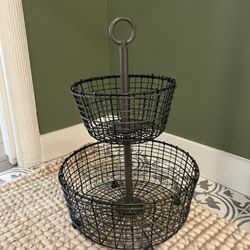Crate And Barrel Iron Fruit Basket