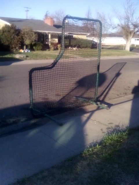batting cage with pitching protector all netting