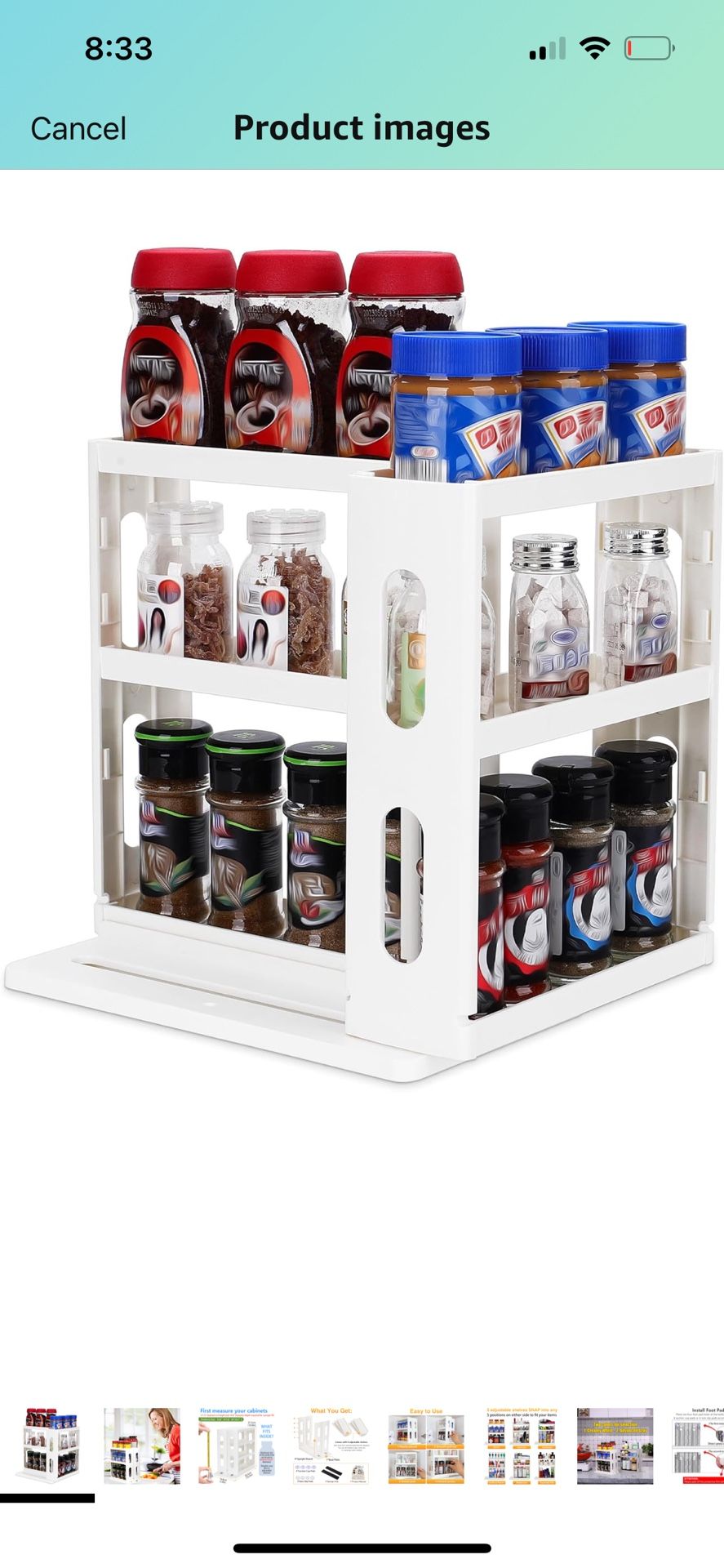 Spice Rack Organizer 3 tier Seasoning Holder