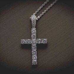 White Gold Cross Necklace