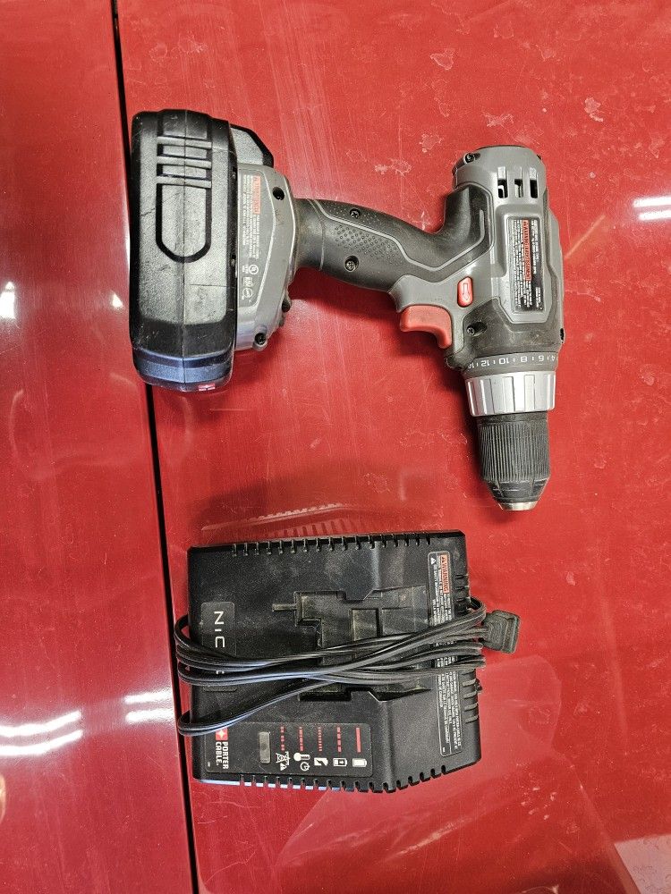 Porter Cable Drill 18 Volt Battery And Charger