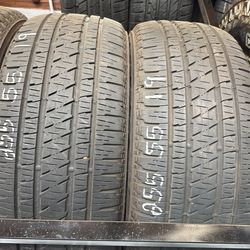255/55/19 Used Tires Pair 