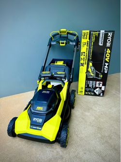 Brand new Ryobi 40V HP 21 in. Brushless Cordless Cross Cut Self-Propelled All Wheel Drive Mower w/ (2) 6.0 Ah Batteries & Charger