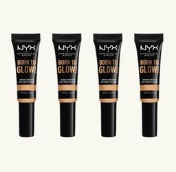 4 Pieces Of NYX Professional Makeup Born To Glow Radiant Undereye Concealer, True Beige