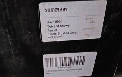 Sumerain 3-Handle Shower & Tub Faucet In Brushed Gold (Valve Included)