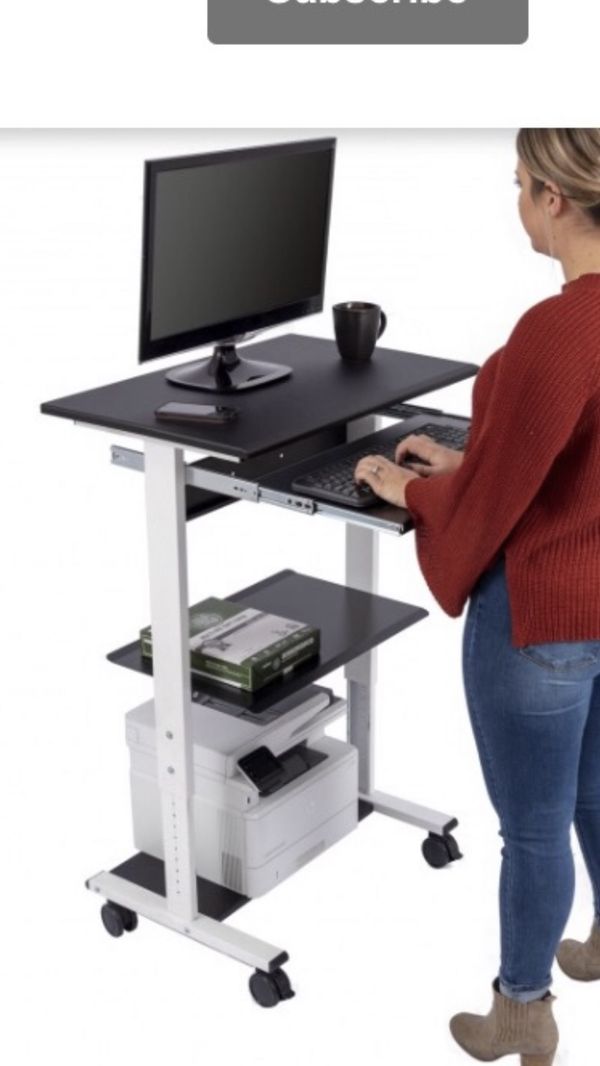 Black Stand Up Computer Desk For Sale In Old Tappan Nj Offerup