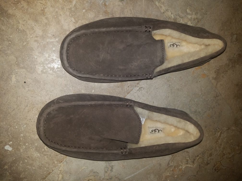 Uggs fur slip on shoes