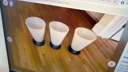 Modern 3 trash cans 17 inches height and 14 inches width