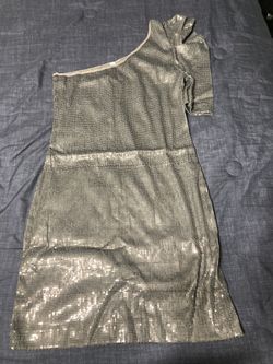 Gold sequin dress