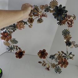 Metal flower bendable garland home decor