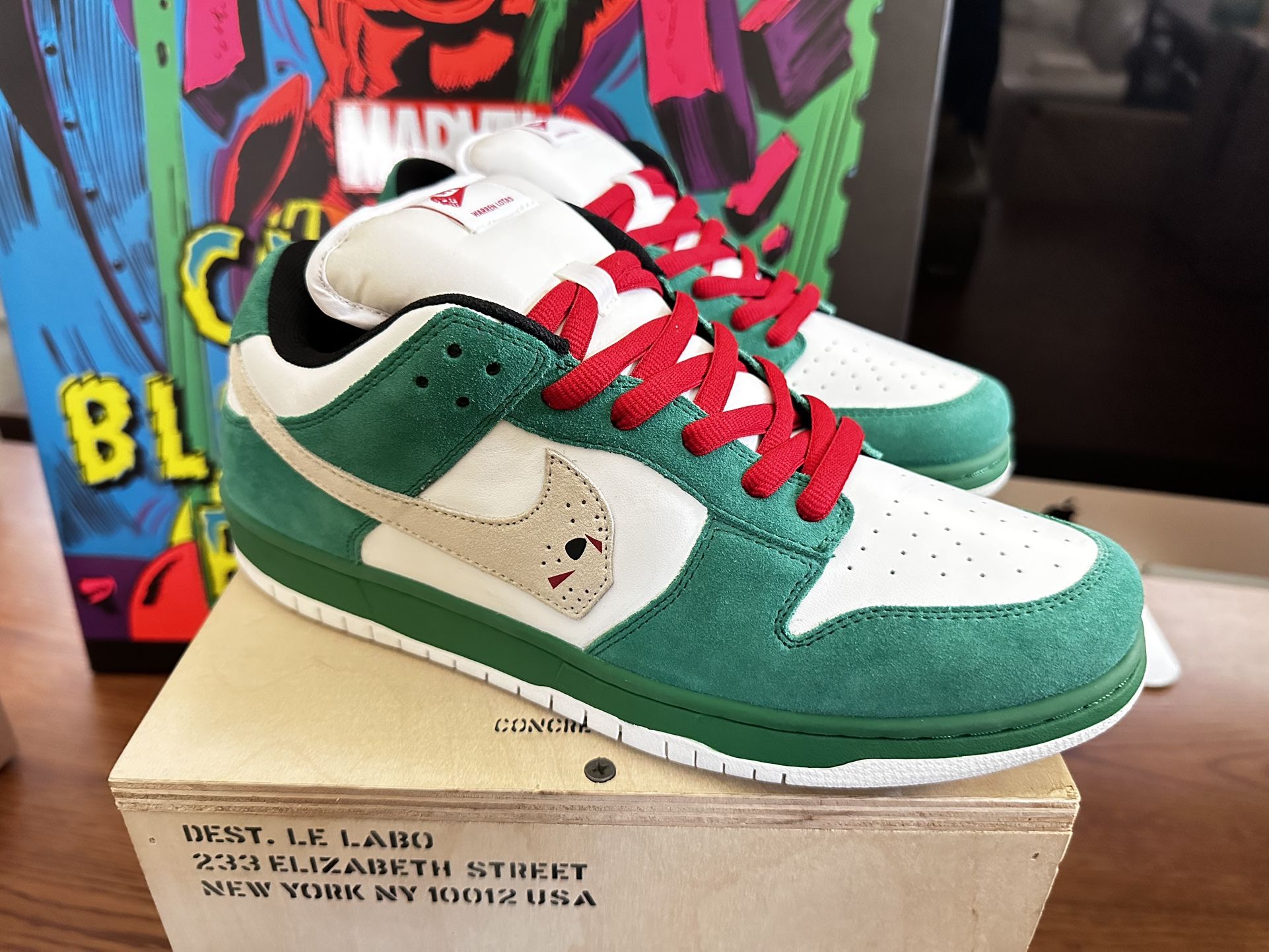 Warren Lotas // Jason Toxic Green Dunks - 9.5M — Halloween