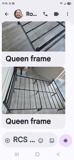 2 Queen size metal bed frames
