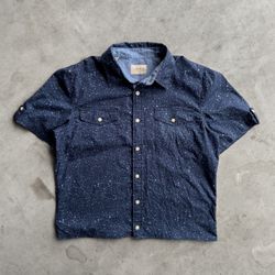 Cropped Polka Dot Button Down Shirt - S