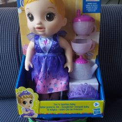 Baby Alive Princess With Tea Party Set And Crown And Diaper
