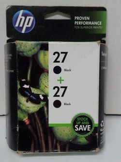 HP twin pack black ink cartridge number 27