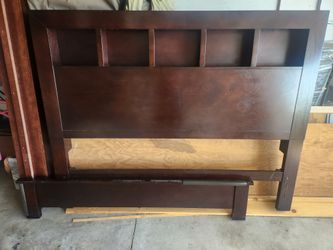 Dark Espresso Wood Queen Bed Frame
