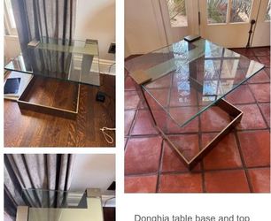 Donghia Glass & Brass Coffee Table