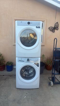 Washer and dryer  units stacked