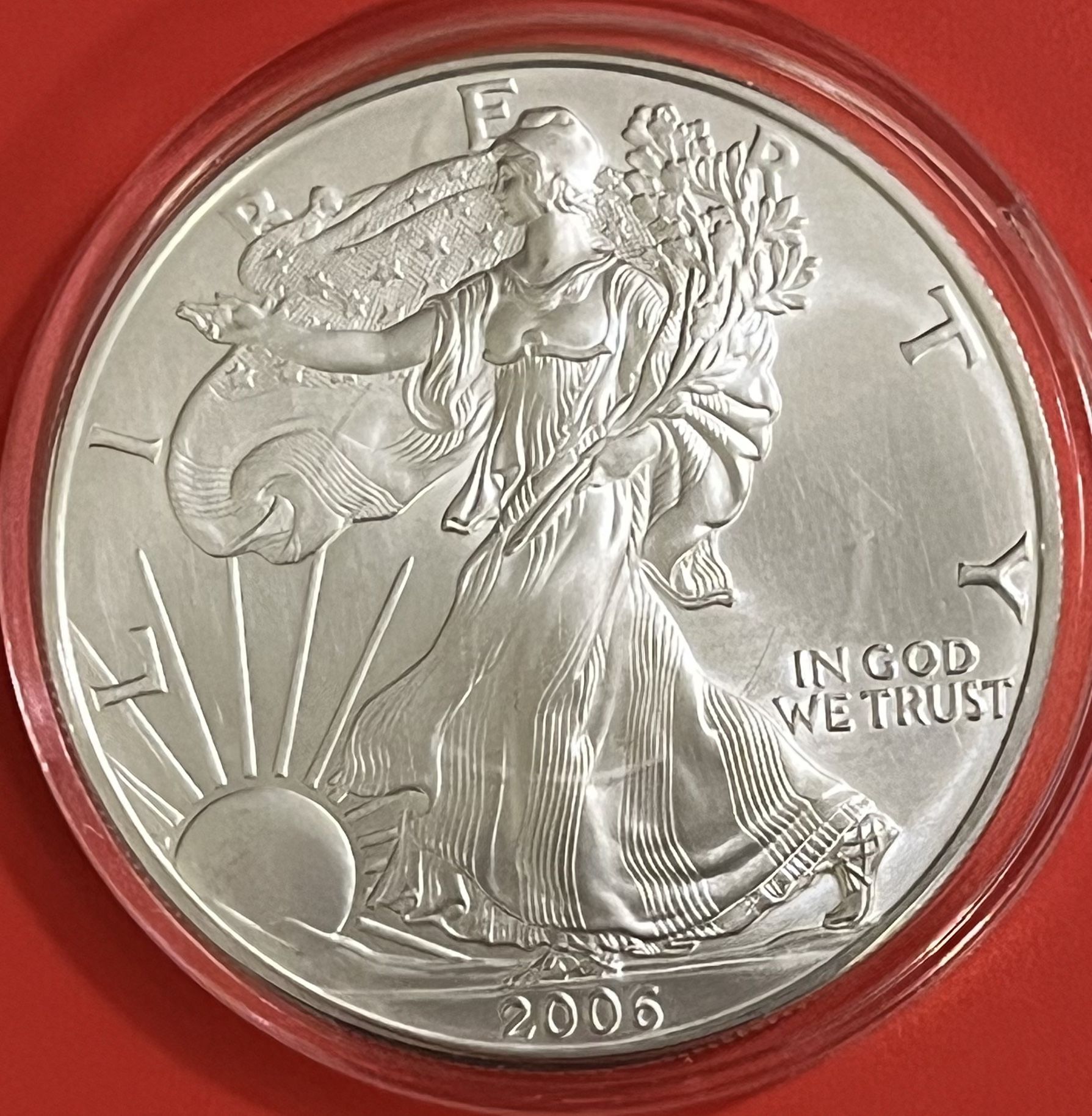 1 OZ SILVER 2006 American Silver Eagle .999 FS In Capsule