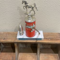 Rare Orange Crush Broncos Trophy.