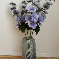 Large Vase With Fake Flowers