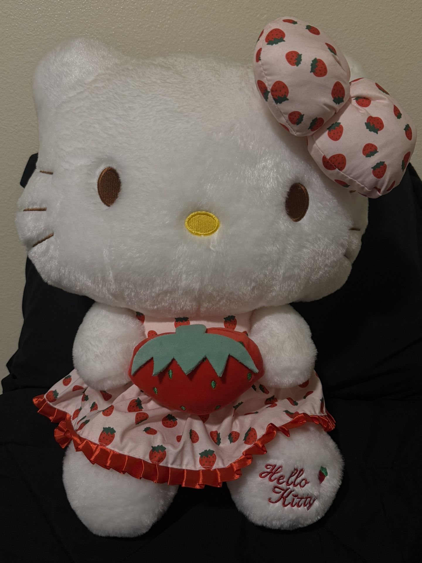 Big Hello Kitty Strawberry Plushie 