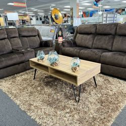 Amazing Deal👍Beautiful Chocolate Reclining Sofa&Love Seat Available Limited Time Only $899👍