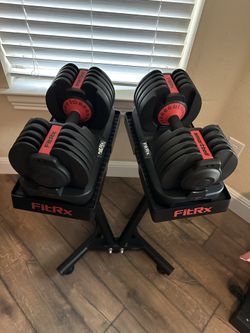 FiTRX Adjustable Dumbbells With Stand