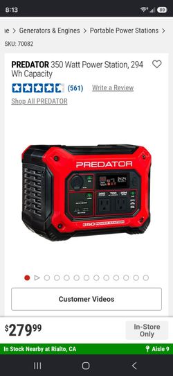 Predator 350W Portable Power Station 294Wh