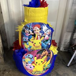 Pokemon Tower Pinata With Balls 