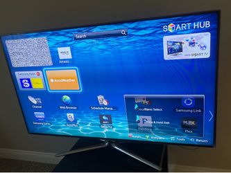 Samsung 50” Smart TV - Works Perfectly  Model: UN50ES6900F (no control remoto )  Great picture and sound. No remote included. TV works perfectly with 
