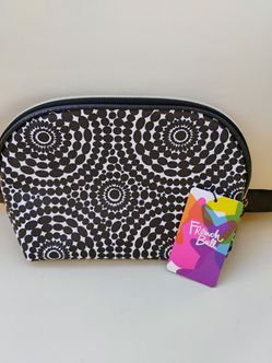 French Bull Cosmetic Bag Black White Pattern