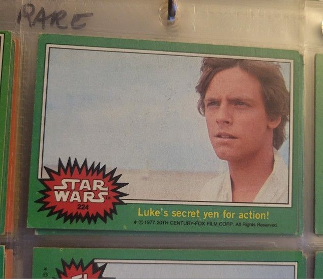 1977 Topps Star Wars #224 - Luke's Secret Yen For Action! card