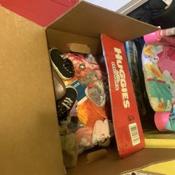 Box Of Baby Clothes And Shoes 12-18 Months