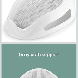 Angelcare Baby Bath Support (Gray) | Ideal for Babies Less Than 6 Months Old