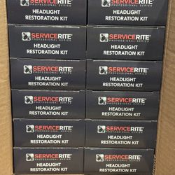 Box of 12 OEM TOYOTA HEADLIGHT RESTORATION KIT FOR PLASTIC LENS LIGHTS. Part No. 00036-HR100