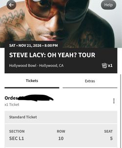 STEVE LACY: OH YEAH ? TOUR TICKETS (1)