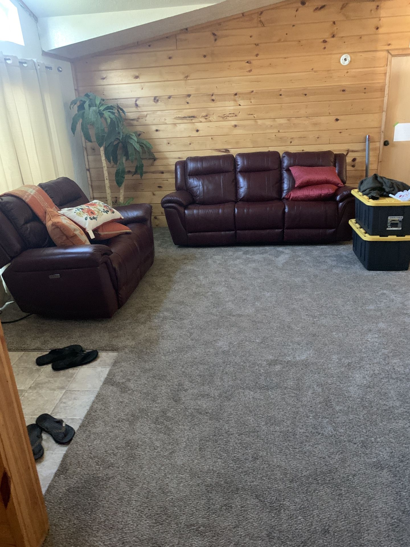Real Leather Couches All Electric With USB Ports As Well Brand New