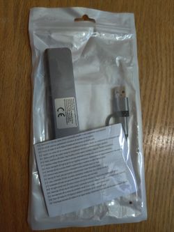 USB Hub with Cable Silver