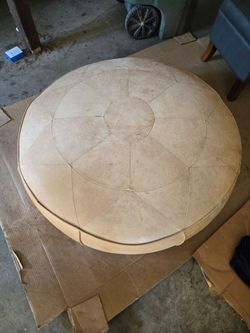Large leather ottomam